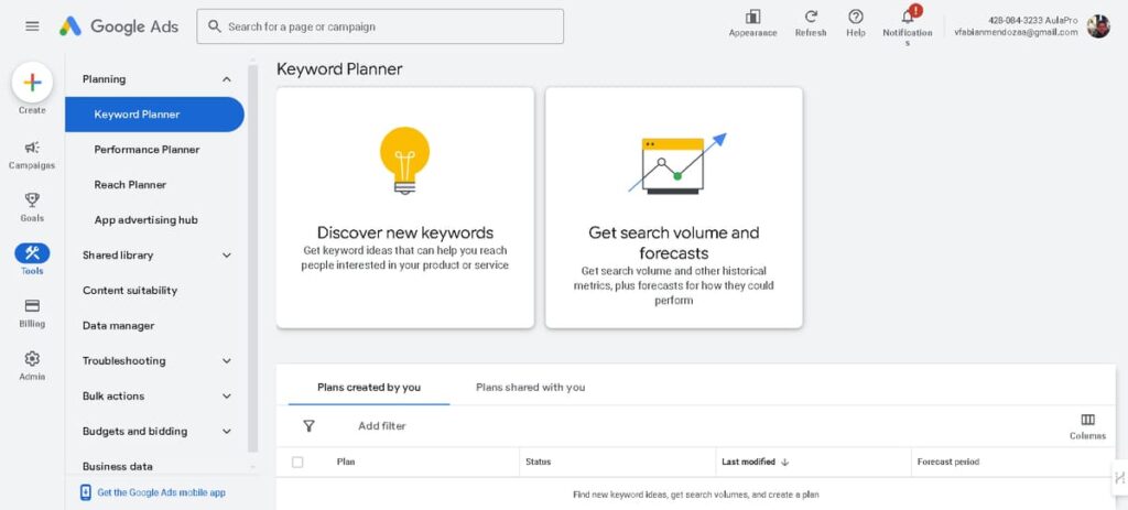 Google Keyword Planner